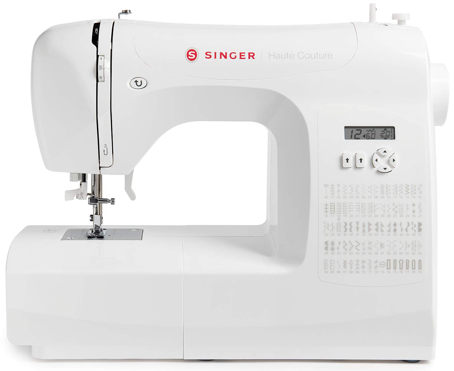 Singer Haute Couture F527C Machine à coudre électronique Professionnelle, 80 points, utilitaires, élastiques, décoratifs, Facile pour Débutants Electr
