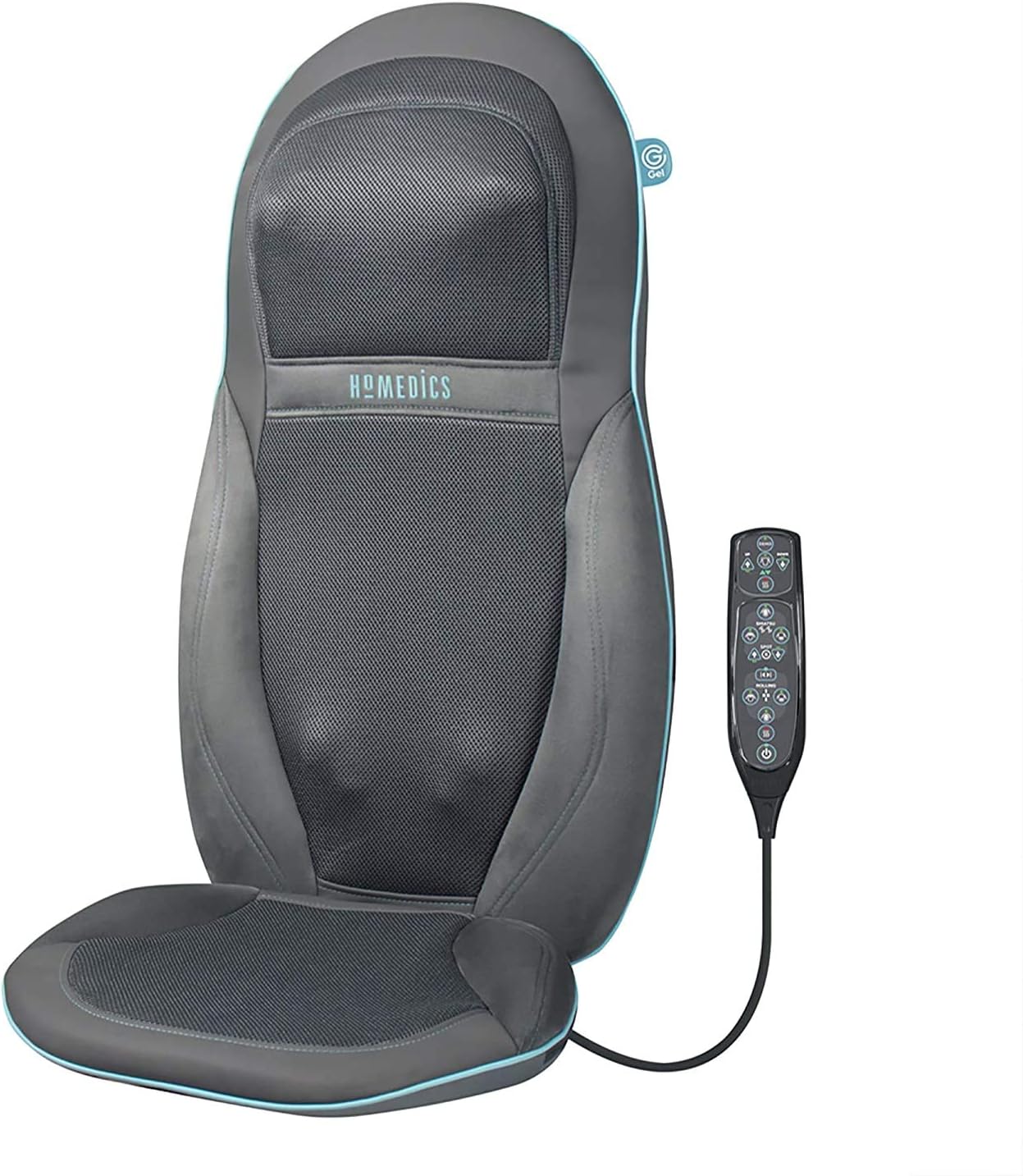 HoMedics Siège de Massage pour Le Dos et Epaules, 79 cm x 46 cm, Gris