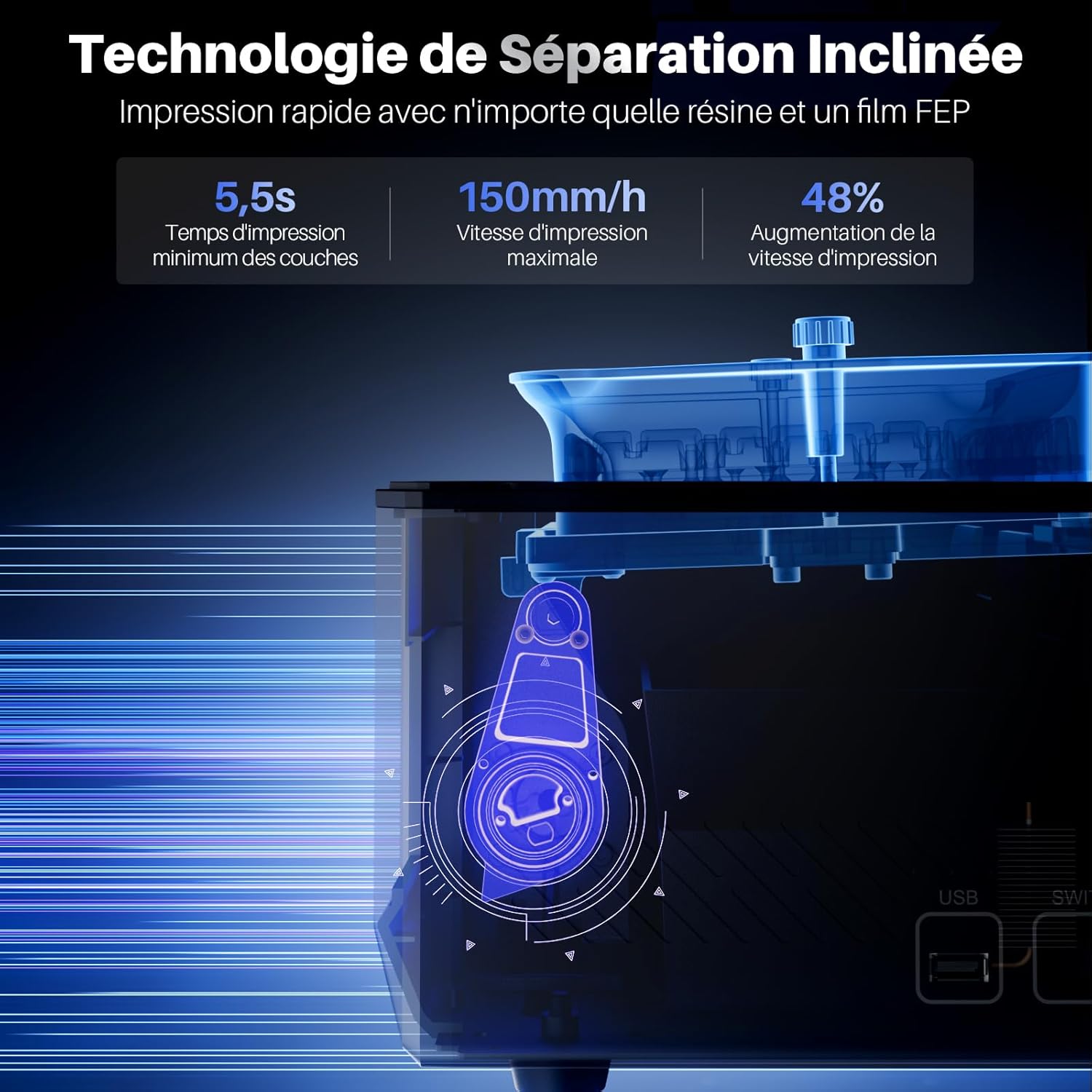 Imprimante 3D ELEGOO Mars 5 Ultra - 153,36 * 77,76 * 165mm³