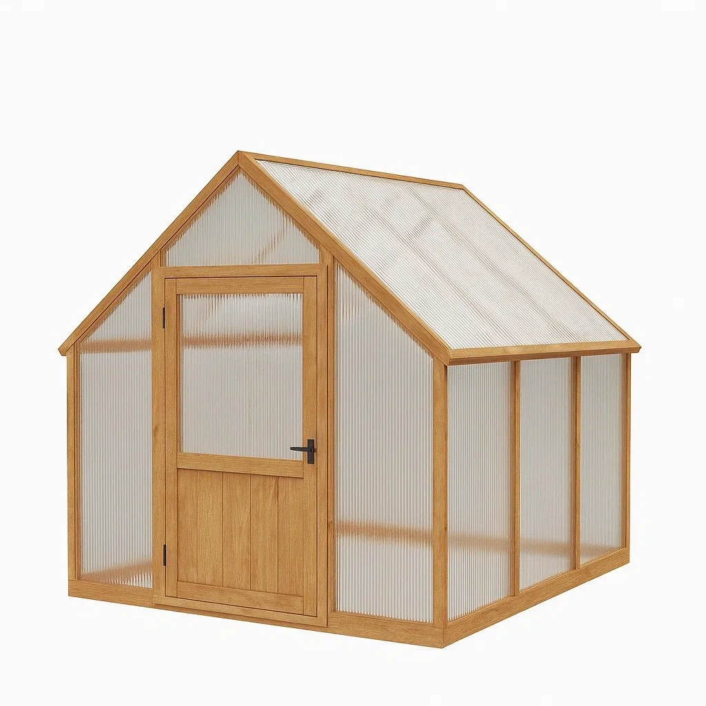 Serre de jardin en bois et polycarbonate