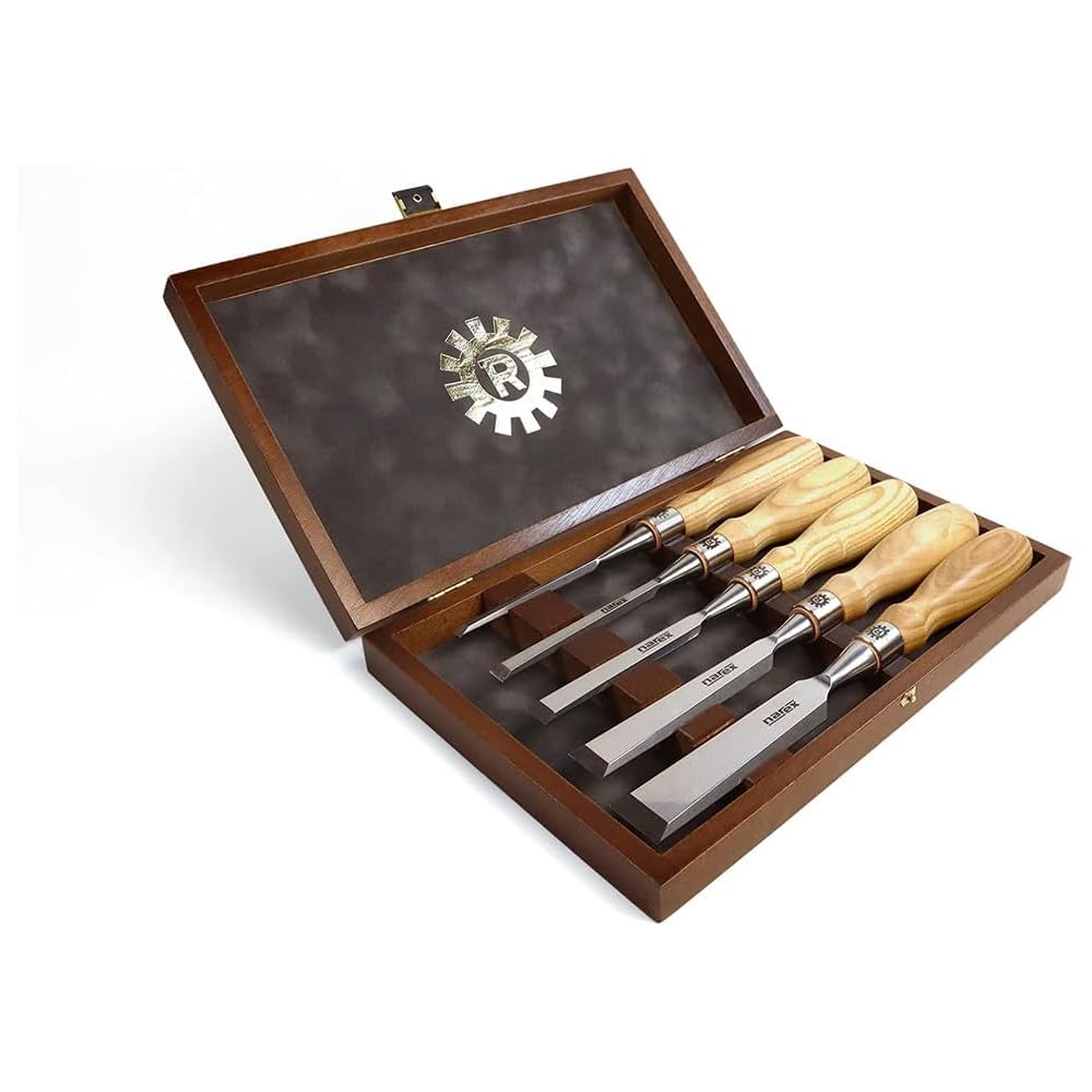 Narex Richter Lot de 5 burins biseautés : Bricolage