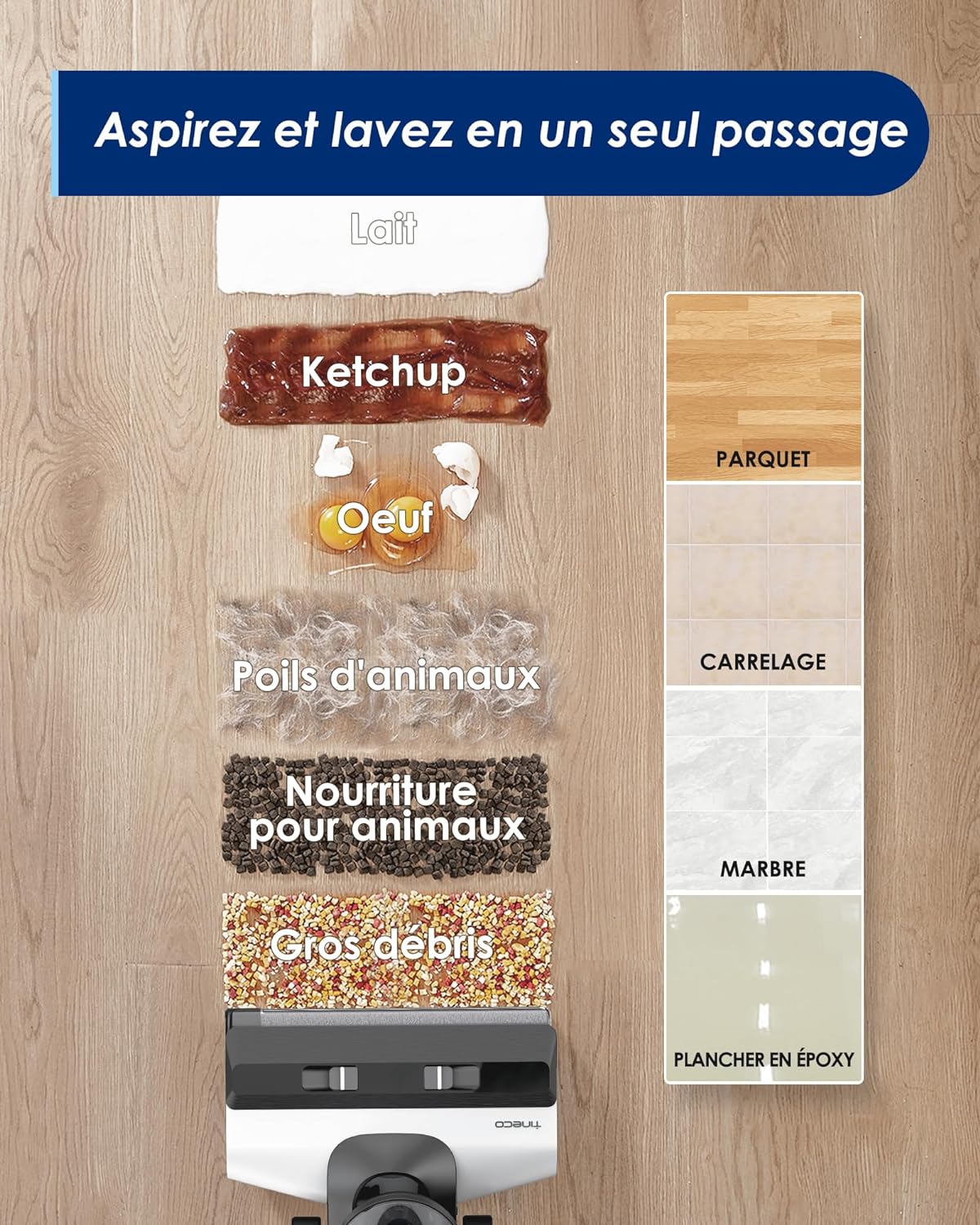 Aspirateur sec et humide sans fil intelligent Tineco Floor One S5