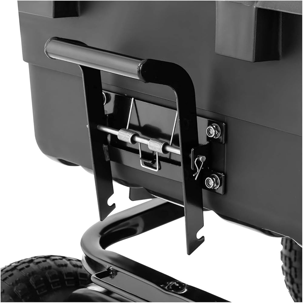 Hillvert Brouette De Jardin Chariot Basculant à Benne Basculante 4 Roues Remorque HT-Q.BASS-550 (Capacité De 550 kg, Contenance De 150 l, Fonction De Basculement, Roue ? 25 cm) : Jardin