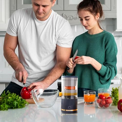 CGACCSD Presse agrumes à séparation automatique, presse agrumes électrique, Presse agrumes Presse agrumes Presse citron, Récipient à jus portable, presse agrumes 7,4 V, presse agrumes orange pour : Cuisine et Maison