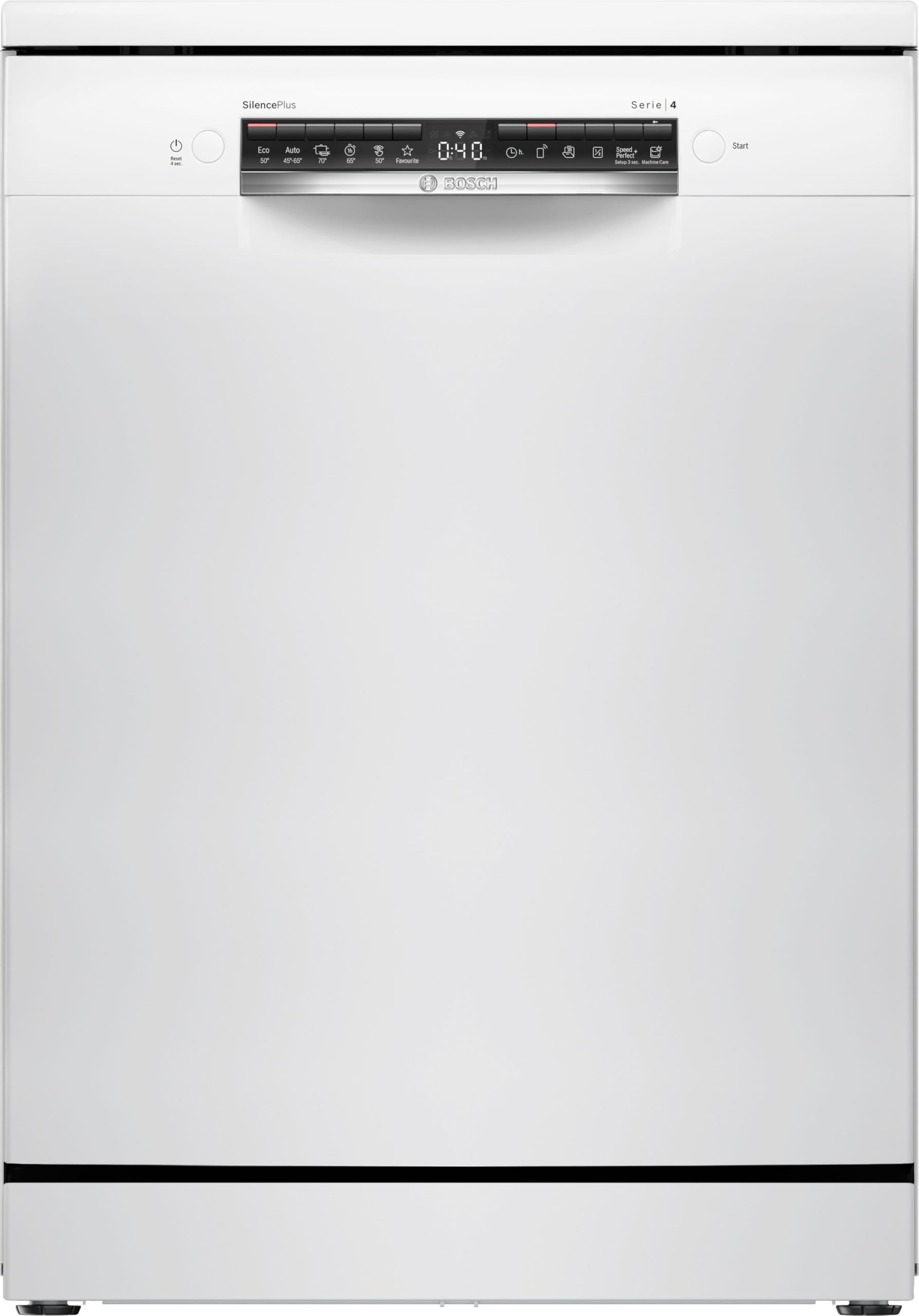 Bosch SMS4EMW01F, Série 4, Lave-vaisselle 60 cm, Pose libre, Blanc