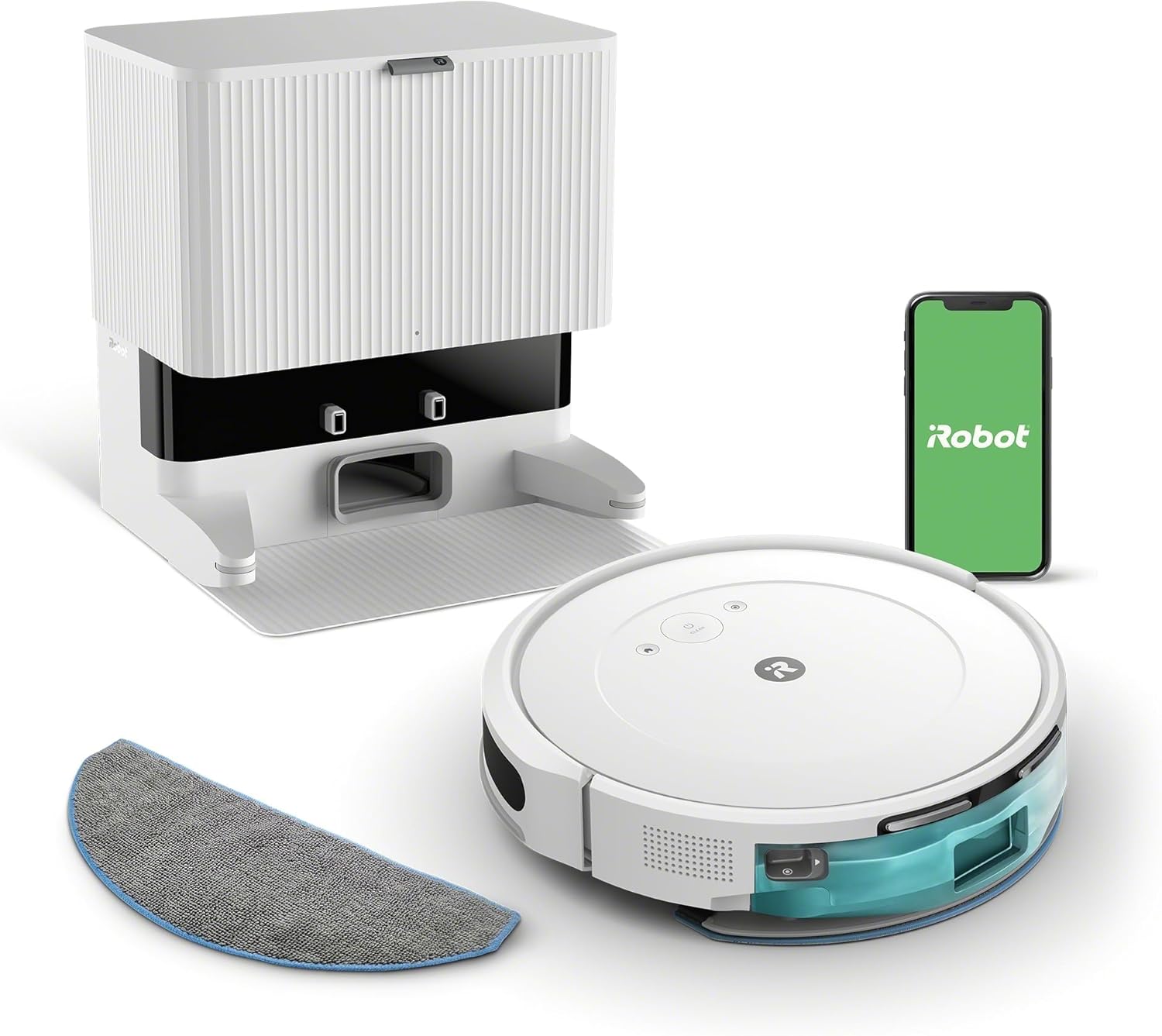 iRobot Roomba Combo 2 Essential - Robot aspirateur et Laveur 2-en-1 avec système d'autovidage, Recharge et Reprise du Travail, Navigation en Lignes Droites