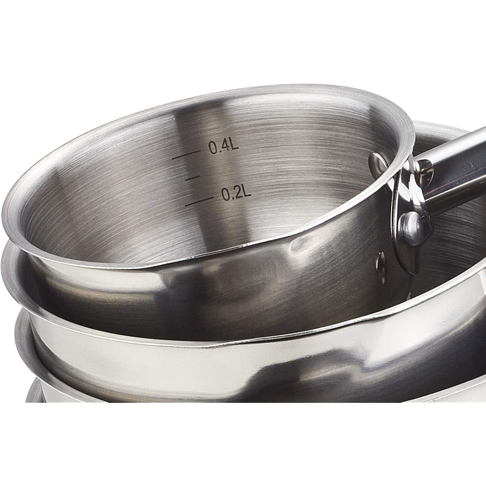 Kamberg - Gamme Pro - Batterie 5 Casseroles inox 12/14/16/18/20 cm - Acier Inoxydable Haute Qualité - Poignée anti chaleur Argent - Tous Feux dont Induction - 0008077 : Cuisine et Maison