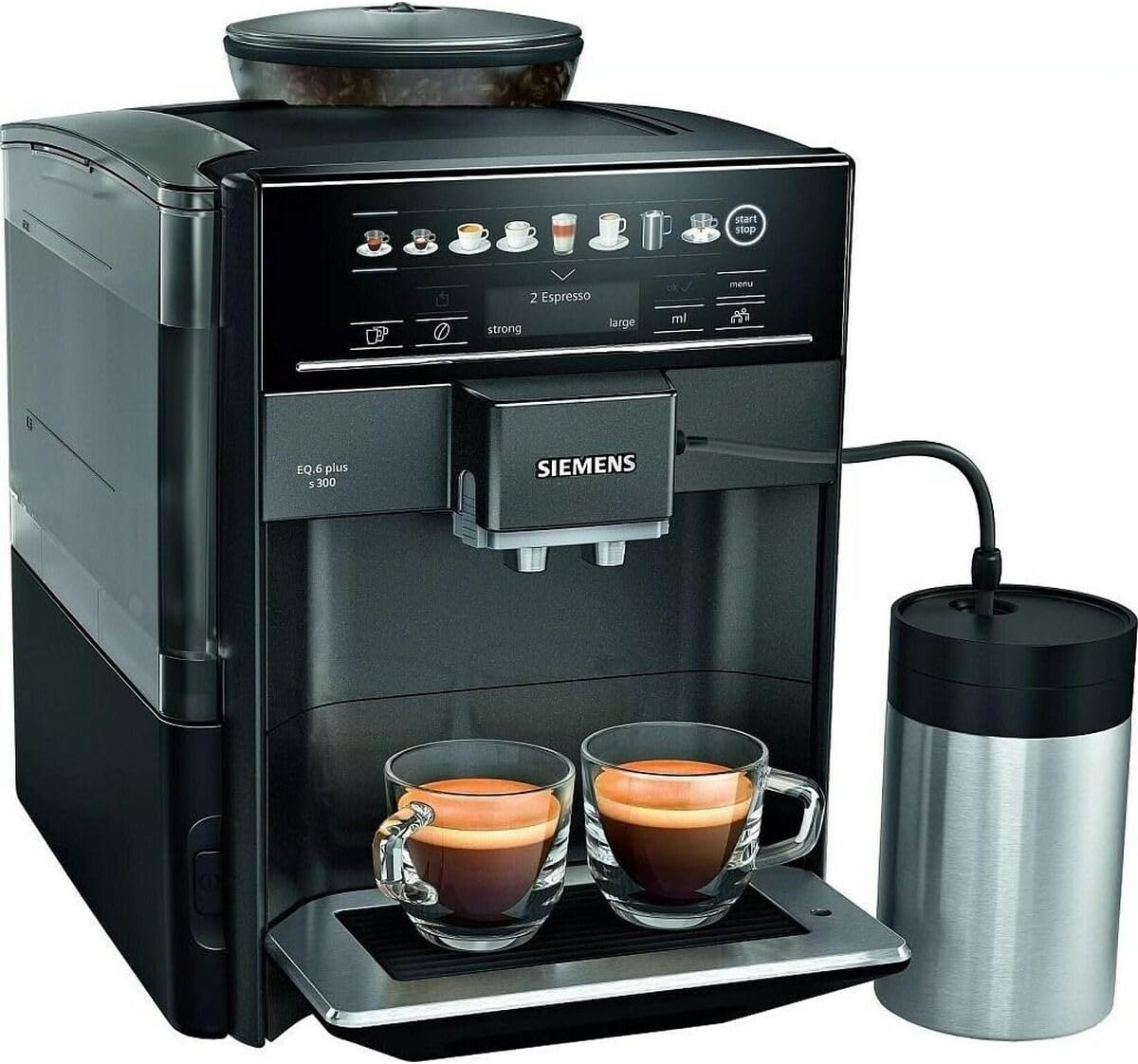 Siemens AG Cafetière SuperAutomatique TE653M19RW Noir 1500 W 15 Bar 300 g 1,7 L - Marque EAN : 4242003887592
