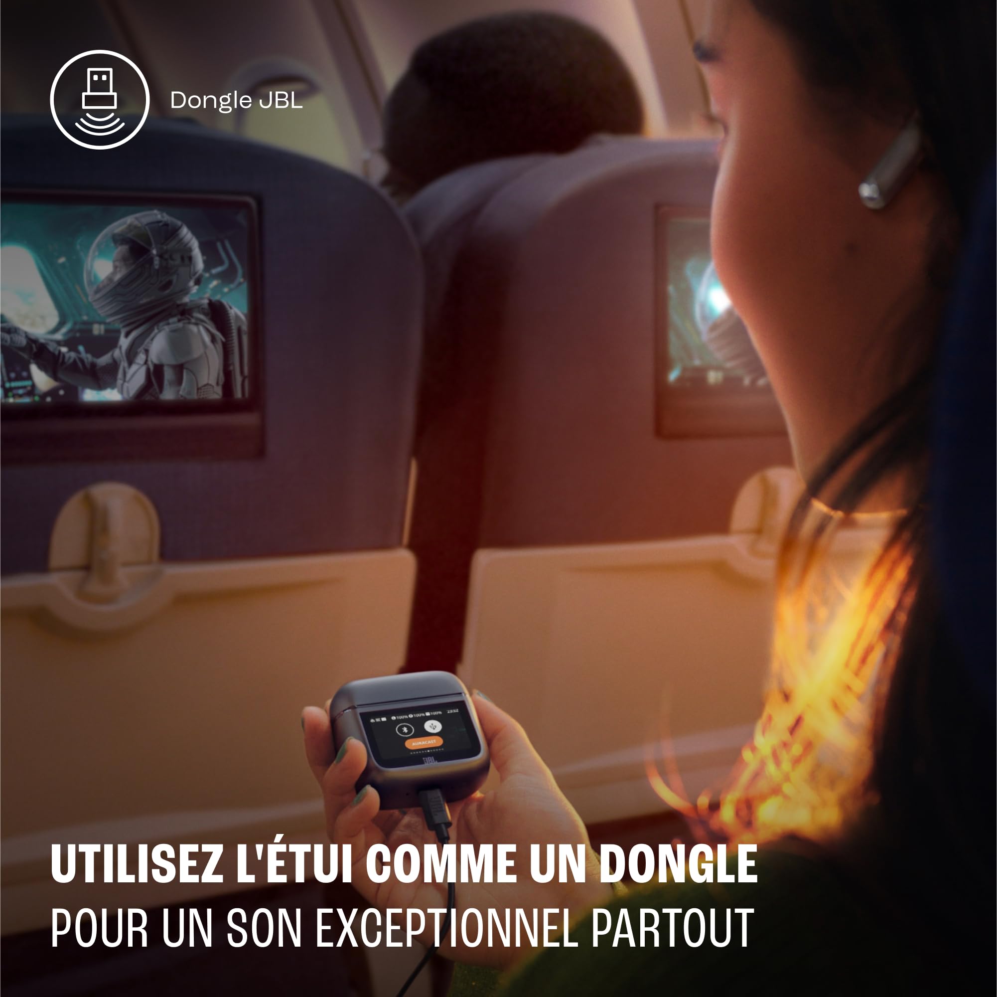 JBL Tour Pro 3, Écouteurs sans Fil, étui Intelligent de Recharge, 40h d'autonomie, avec Réduction de Bruit Adaptative, Bluetooth, Son Spatial 360, Mar