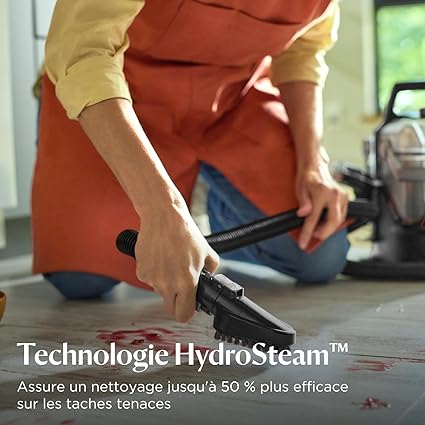 BISSELL SpotClean HydroSteam, Shampouineuse Canapé, Moteur Puissant de 1000W, Nettoyeur Vapeur avec Technologie HydroSteam, Nettoyeur pour Tapis, Moquettes, Meubles, Tissus, Voiture & Plus, 3689N