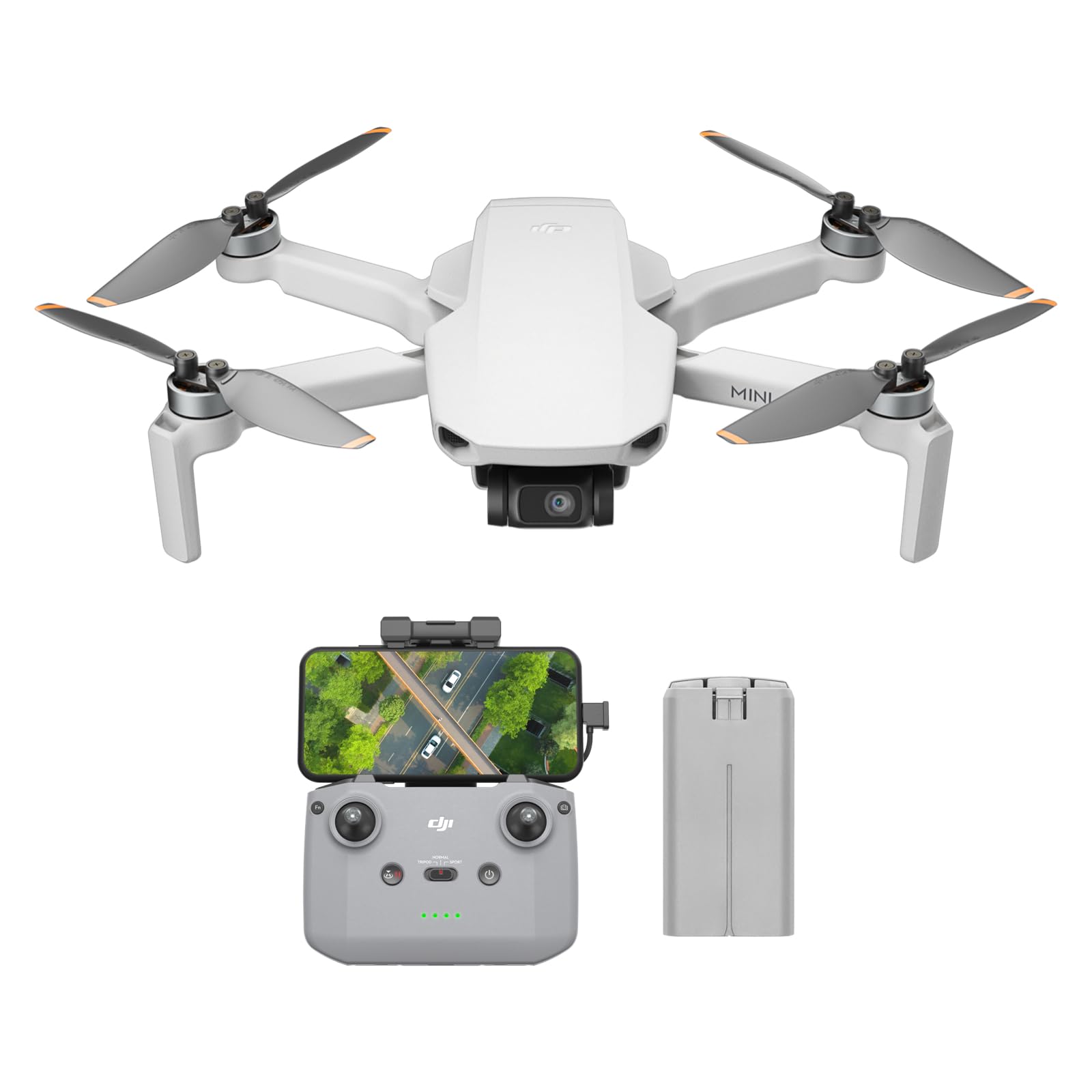 DJI Mini 4K, Drone Caméra 4K UHD, Moins de 249 g, Stabilisation de la Nacelle à 3 Axes, Transmission Vidéo sur 10 km, Retour Auto, Résistance au Vent,
