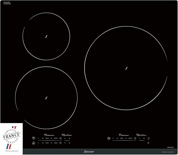 Sauter - SPI9544B - Table de cuisson à induction - Table de cuisson encastrable - Noir