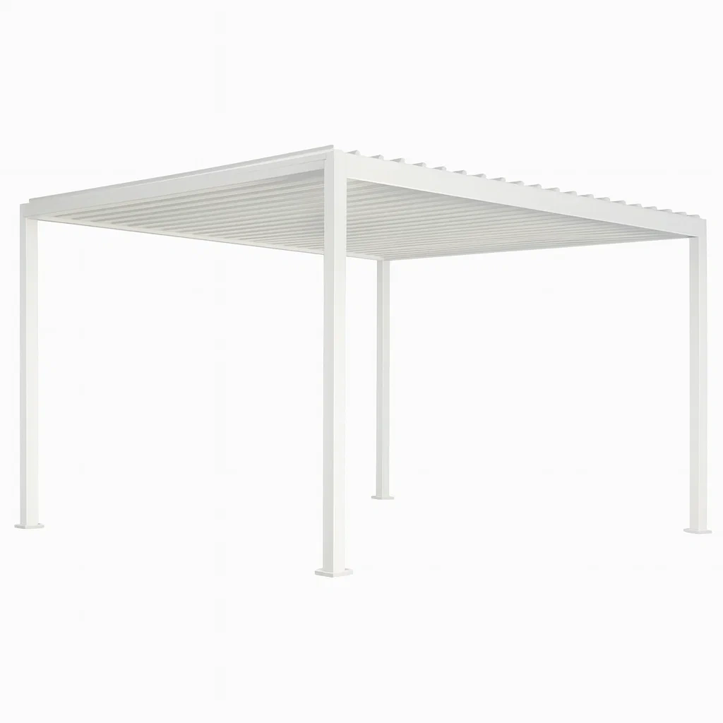 Pergola en aluminium blanc