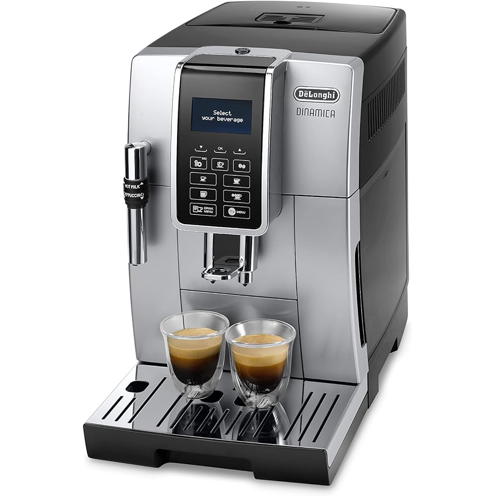 De'Longhi Dinamica Machine a Café Grain ECAM350.35 SB, Machine Expresso et Cappucino, 2L, Argent et Noir : Cuisine et Maison