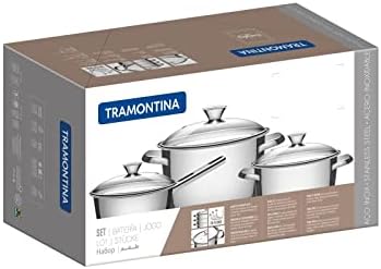 Tramontina   Batterie de cuisine Allegra, 4 pcs, Inox : Cuisine et Maison