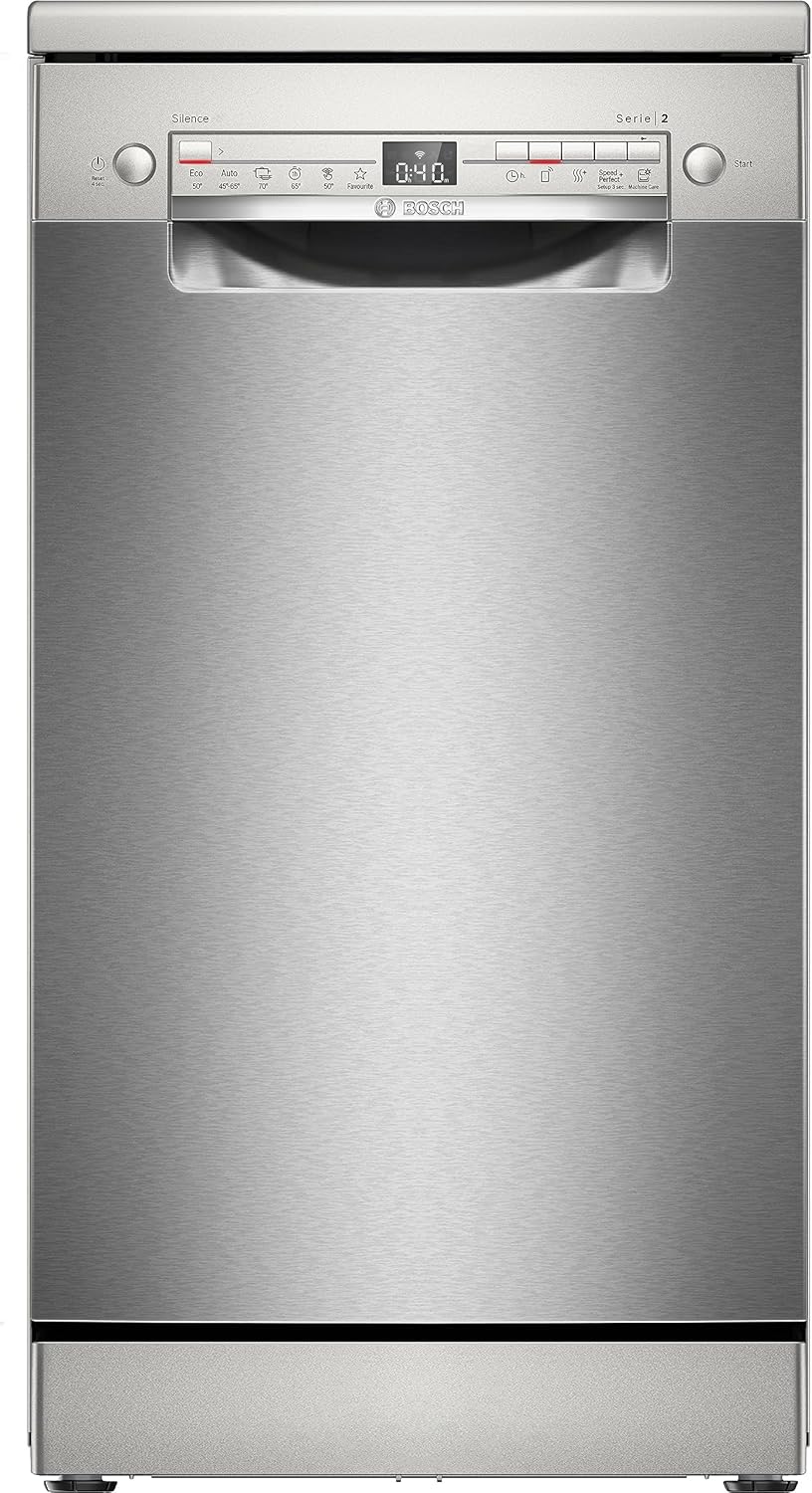 Bosch SPS2HKI58E - Série 2 - Lave-vaisselle pose-libre - 45 cm - 10 couverts - Home connect - Inox [Classe énergétique E]