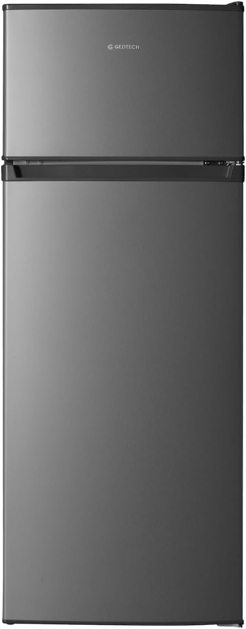 GEDTECH Refrigerateur congelateur haut - GE217DPSL Silver - capacité 217L - Classe E