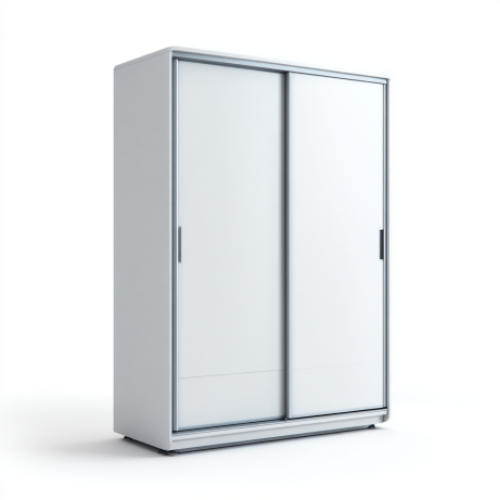 Armoire Blanche à Portes Coulissantes avec Grand Espace de Rangement