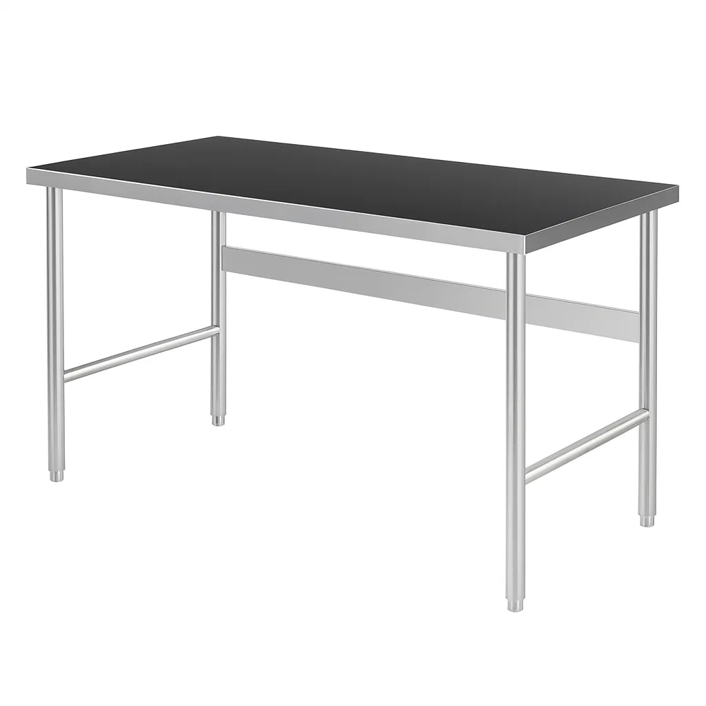 Table en métal noir 120 x 60 x 75 cm