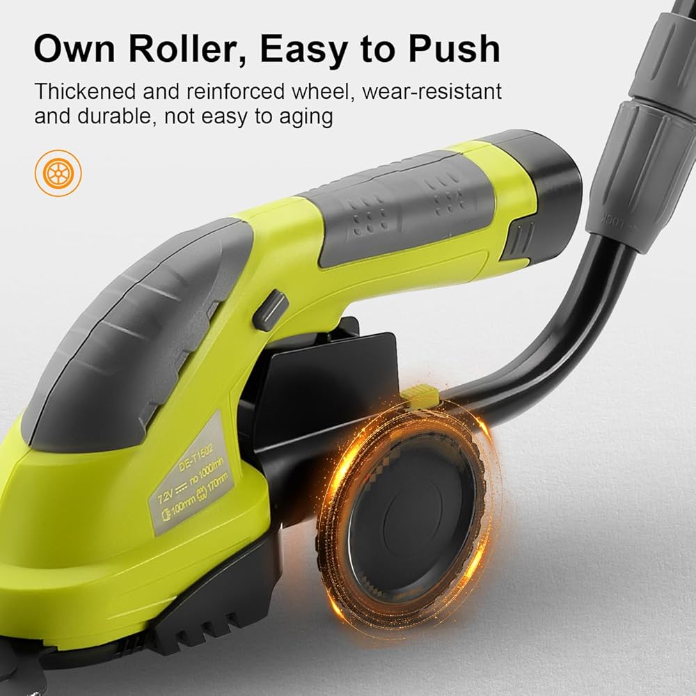 DEWINNER Coupe Bordure sans Fil 7.2V, 2 en 1 Cisailles à Gazon, Légère Tondeuse à Gazon, Batterie 1500mAh, Manche Long Télescopique Détachable, pour Couper Gazon/Buisson/Haie : Jardin