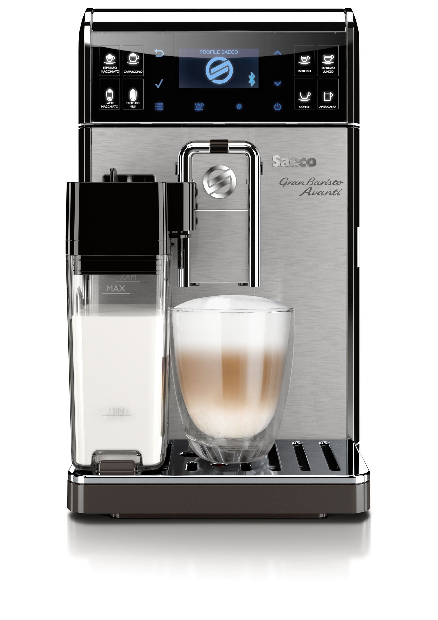 Saeco GranBaristo Avanti HD8967/01 Machine à café automatique + Application Acier/Anthracite