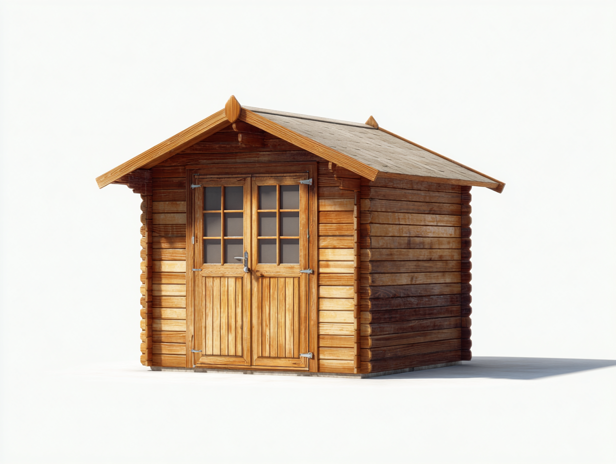 Abri de jardin bois 300x230x250 cm - naturel - design rustique pour extérieur