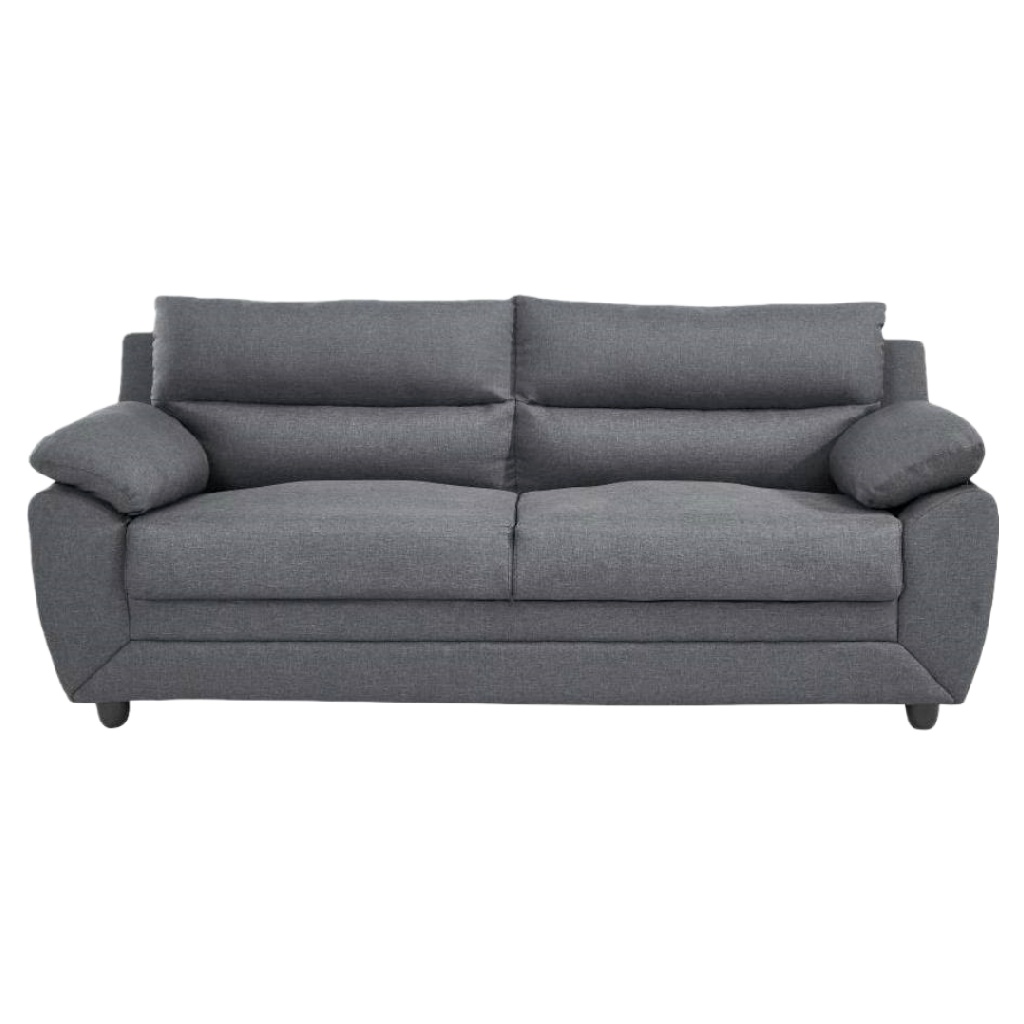 Canapé 3 places en tissu gris anthracite – assise large et confortable