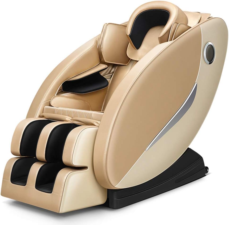 MOLVUS Fauteuil de massage 3D professionnel relaxant Shiatsu avec 6 programmes - Zero Gravity, magnétique, ioniseur et système de chauffage, noir (marron)