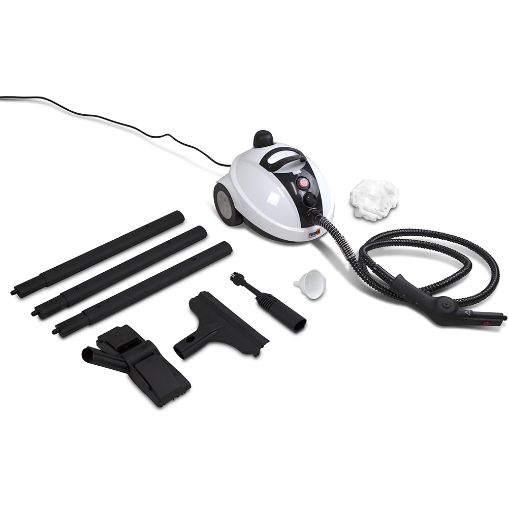 FEIDER Nettoyeur Vapeur 1300 W Chauffe Rapide en 5 Min, Pression 3,5 Bar, Réservoir 0,7 L, Accessoires Inclus, Flexible 2 m, Protection Surchauffe – FHNVT1300 : Cuisine et Maison