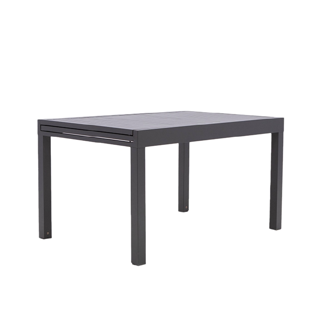 Table de jardin rectangulaire en aluminium noir – Design moderne