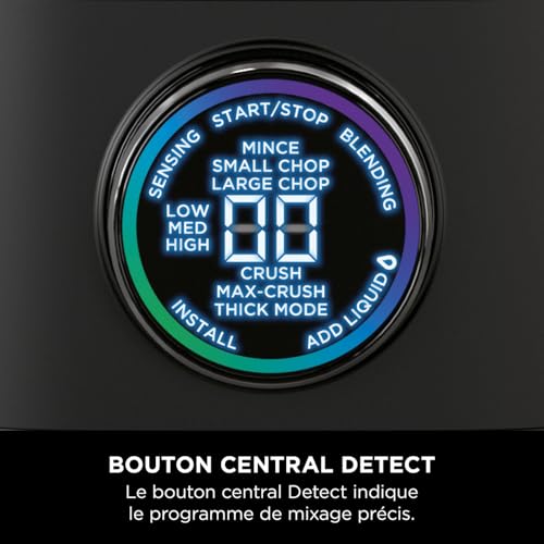 Ninja Detect Power Blender Pro & Single Serve 2 en 1, mixeur 1200W avec récipient 2L, 1 gobelets individuel, mixeur pour smoothies et boissons glacées, hachage de légumes, Noir & Cuivre, TB301EUCP : Cuisine et Maison