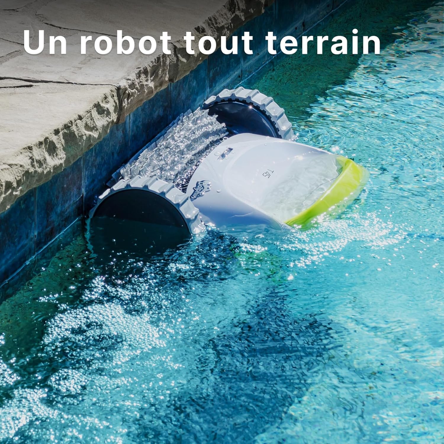 Dolphin T45 Robot nettoyeur électrique avec fil pour Piscine hors-sol jusqu’à 12 m - Nettoyage fond, parois et ligne d'eau - Accessoires de piscine
