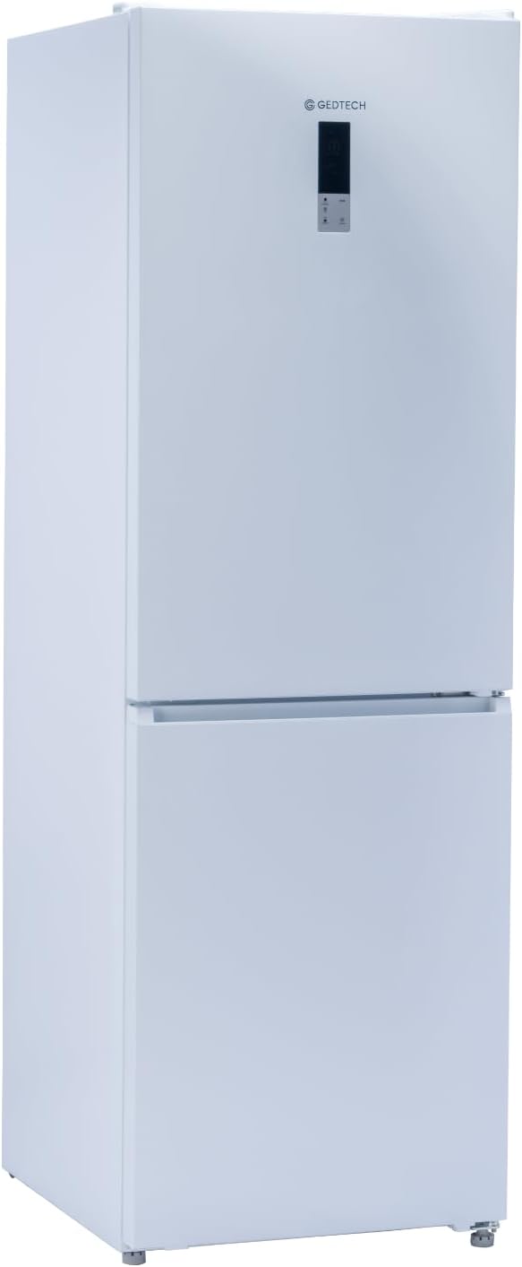 GEDTECH Réfrigérateur combiné GCB409NFWH congélateur bas 409L (267L + 142L) - No Frost (Pas de Givre) - Blanc