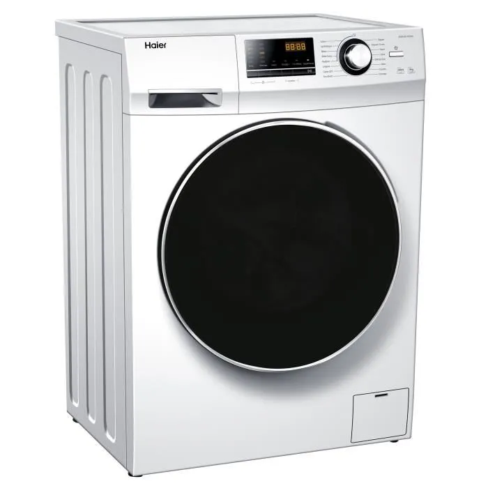 Lave-linge hublot HAIER HW90-B14636N-FR - 9 kg - Direct motion - 1400 trs/min - Classe A - 16 programmes - Blanc