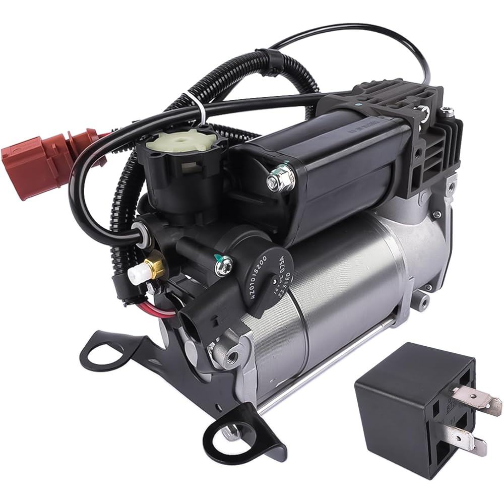 : NSGMXT Compresseur à suspension pneumatique 4F0616005E adapté pour A6 4F 4F2 4FH 4F5 C6 4F0616005 4F0616006A Système d'alimentation en air