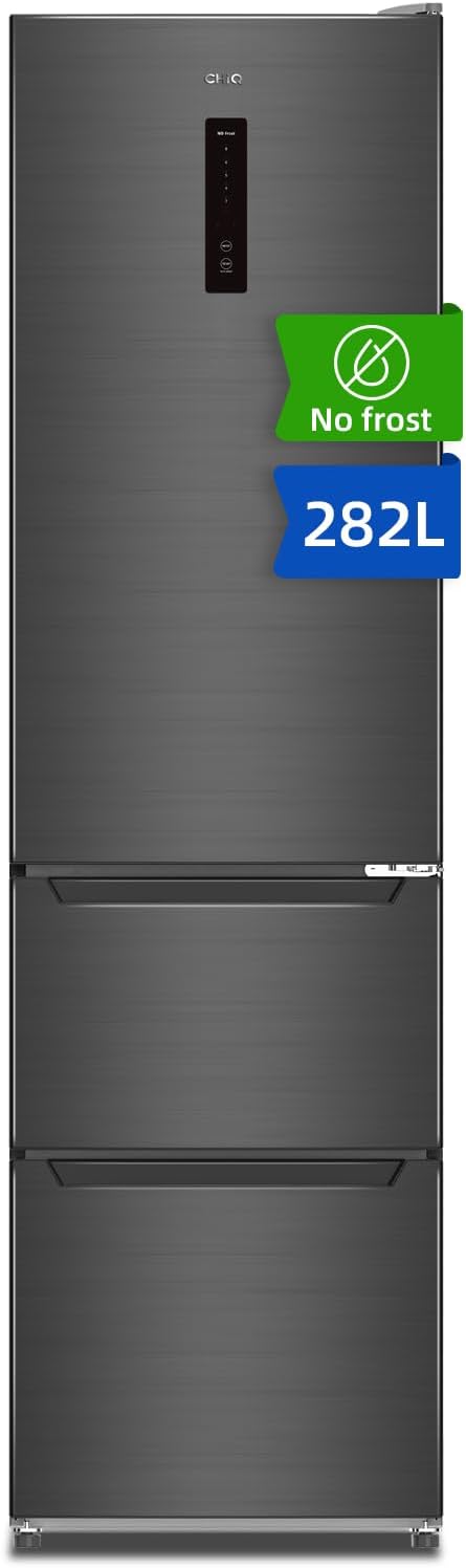 CHIQ Réfrigérateur autoportant sans givre 282 L, noir