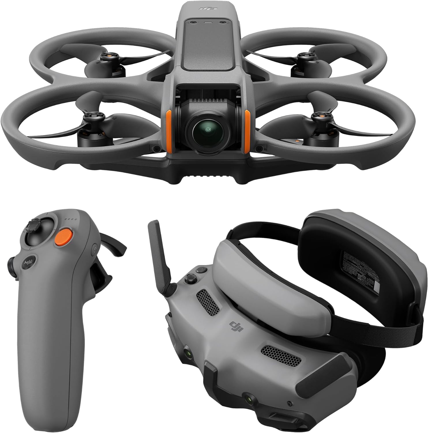 DJI Avata 2 (Drone seul), Drone FPV avec Caméra 4K, Vol Immersif, Protection d’hélice intégrée, Flip/Tonneau facile, FOV ultra-large 155°, Compatible avec RC Motion 3, Drone Caméra pour Contenu en POV