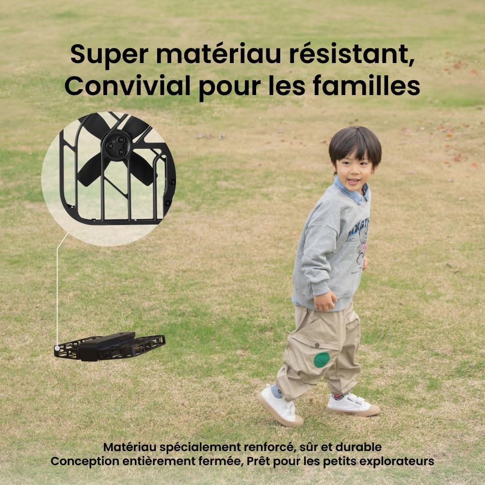 HOVERAir X1 Drone avec Camera, Drone Suivez-Moi avec Contrôle Mains Libres, Mine Drone avec Vidéo HDR, Trajectoires De Vol Intelligentes, Décollage de la Paume de la Mains Libres, Noir (Combo Plus)