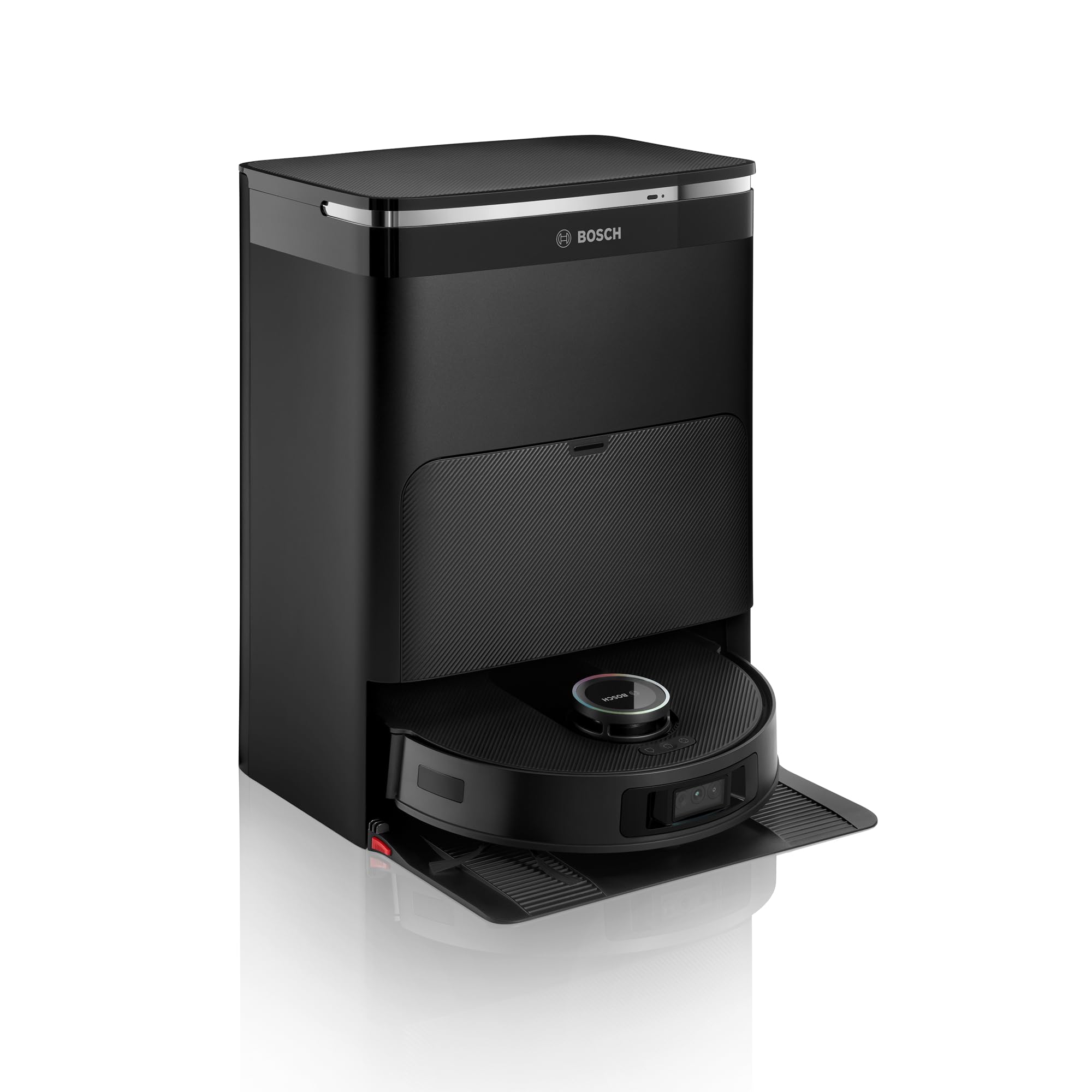 Bosch Spotless Max Cam BCRDW3BX, Robot aspirateur-Laveur avec caméra Smart Vision, serpillère rotative, 11 000 Pa, Station de Service sèche-Humide, Ap