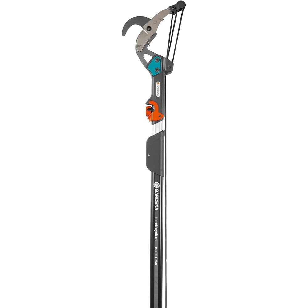 Gardena Échenilloir à lame franche Combisystem: cisailles d'élagage, démultiplication jusqu'à 5 fois pour une coupe économe en énergie de branches jusqu'à 35 mm de diamètre (298-20) : Jardin