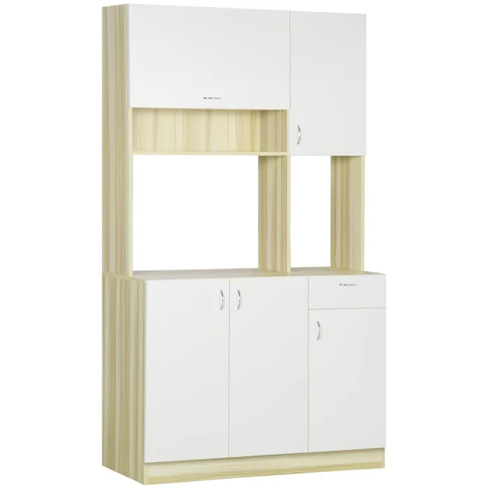 Armoire De Cuisine Delmas Bois Et Blanc Accessoire pour meuble de séjour