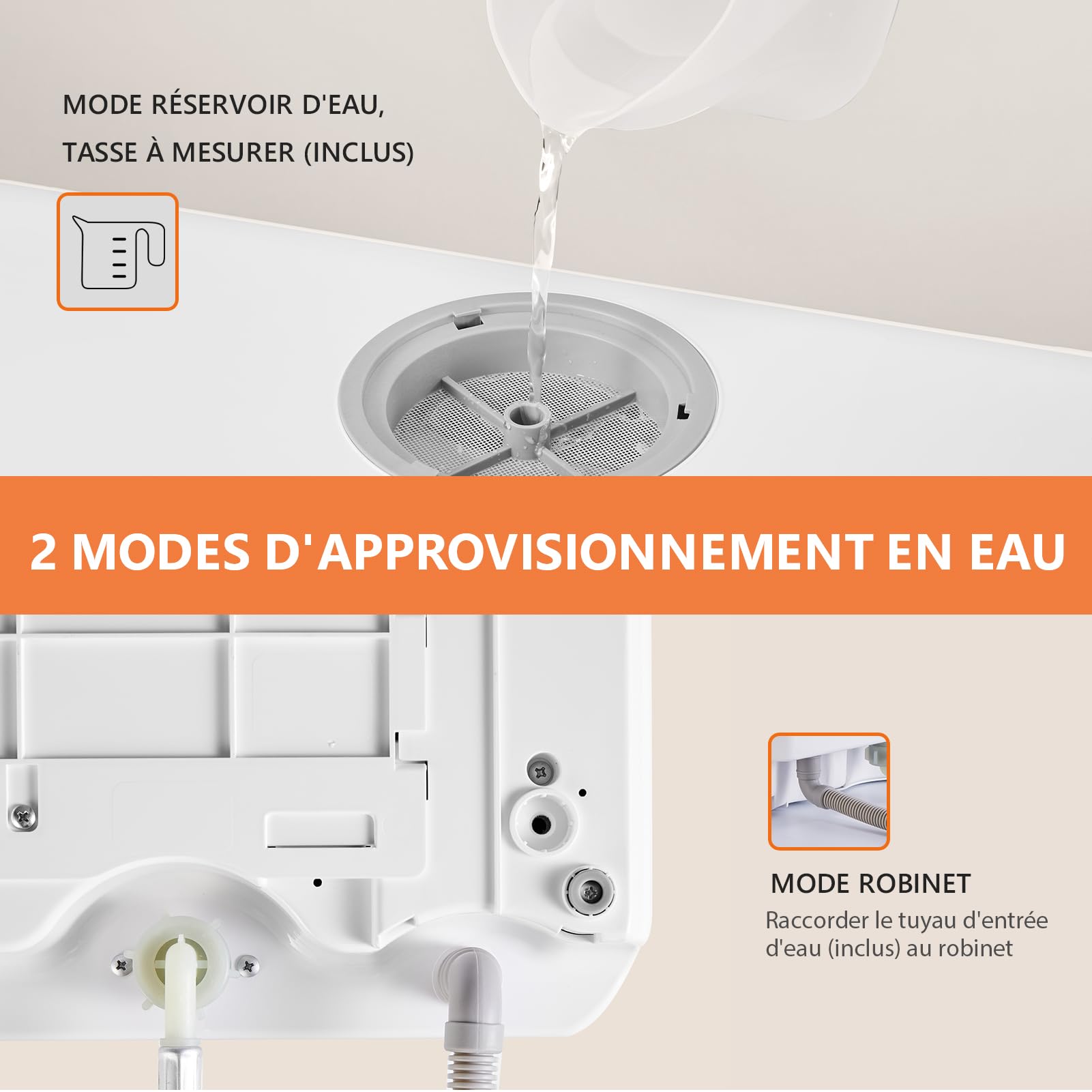 Karlxtom Lave-vaisselle de table, Mini Lave-vaisselle avec Comman destactiles à LED, 45CM, 6 Programmes, Lavage des fruits, Soins Pour Bébés