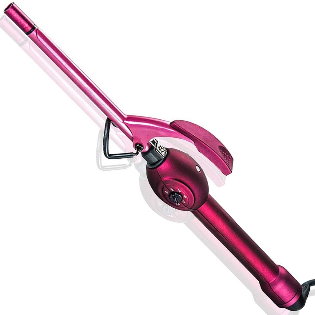 KKMNDE Bigoudi 9mm Baguette de Fer à friser en céramique pour Hommes/Femmes Cheveux Courts/Longs Petit Baril Fer à sertir avec 6 réglages de température