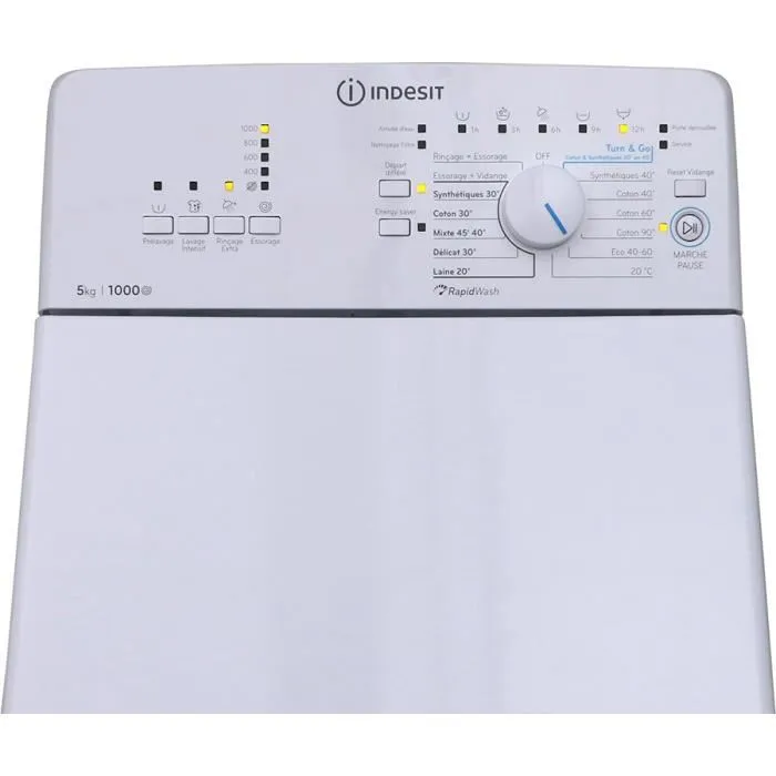 Lave-Linge Top INDESIT BTWL50300FRN