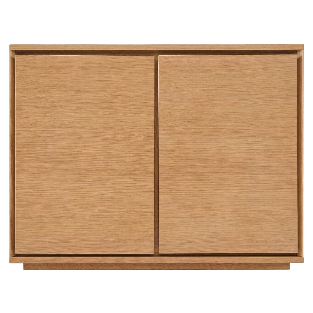 Buffet moderne en bois clair — 2 portes coulissantes — design minimaliste scandinave / japonais — meuble de rangement / console