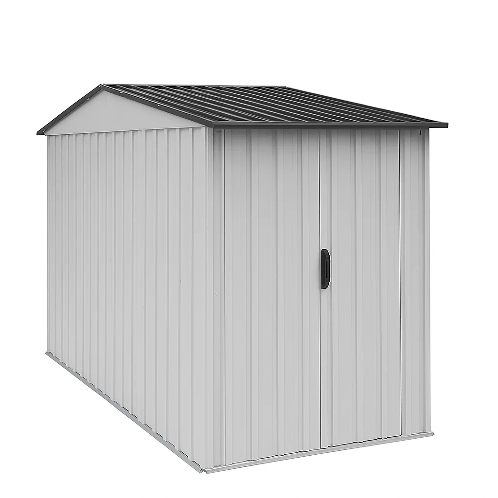 Abri de jardin en acier galvanisé gris 213x130x173 cm