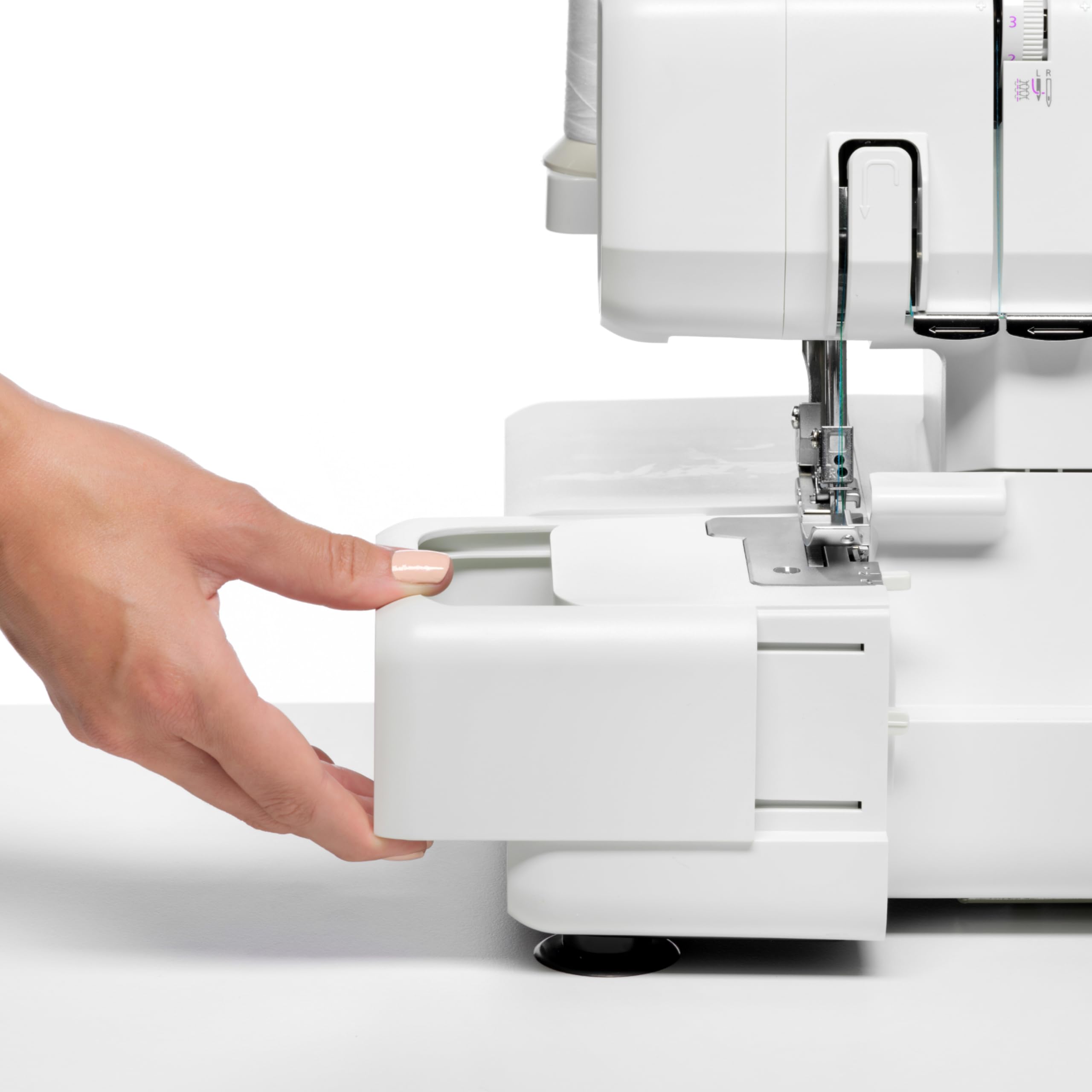 VIOLA Look T12 Machine à Coudre avec 12 Points Couture, Overlock avec Différentiel, Couette Bras Libre, Blanc