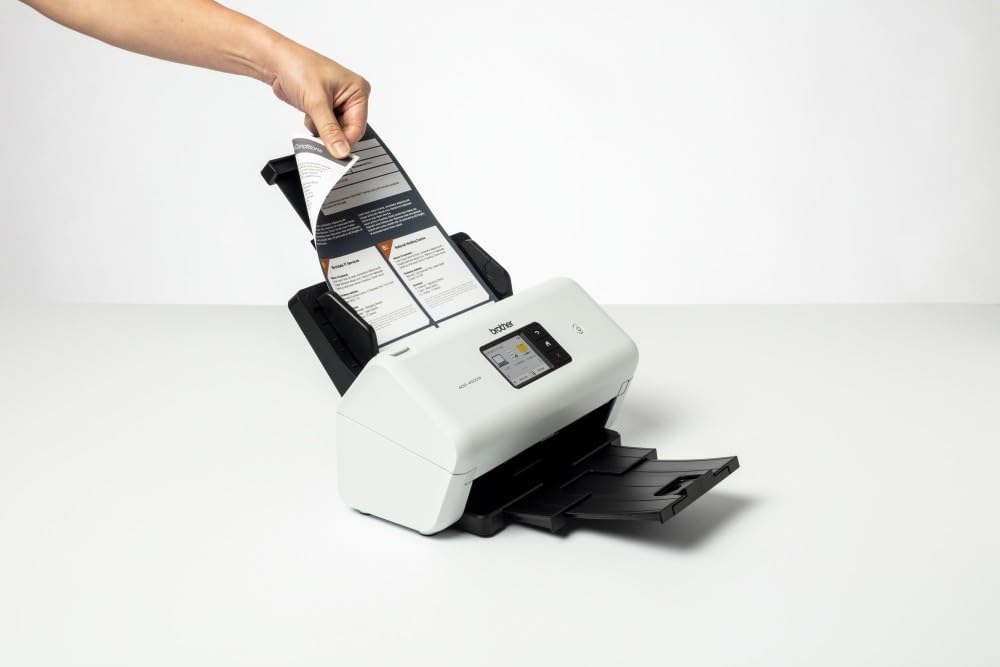 BROTHER ADS-4500W Scanner de Documents Bureautique| Recto - Verso | A4 | Rapide 35 Pages/Minute| Réseau Ethernet , Wi-Fi, Wi-Fi Direct | Scan to USB |