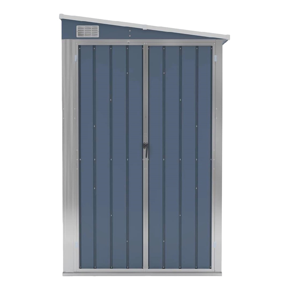 Abri de rangement mural en acier galvanisé anthracite — 2,2 m²