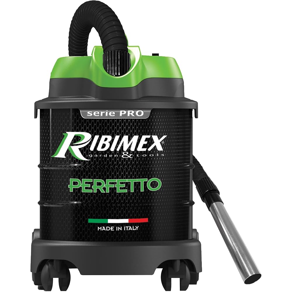 RIBIMEX Perfetto PRCEN020, Aspirateur à Cendres Parfait, Plastique et métal, Noir et Vert, 20 L silenzioso : Cuisine et Maison